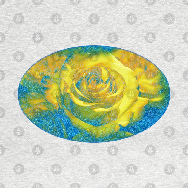 yellow roses with blue glitter romantic flowers gifts for girls and women by designsbyxarah